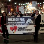 Video of drummers and speakers at the Memorial March for Missing and Murdered Women